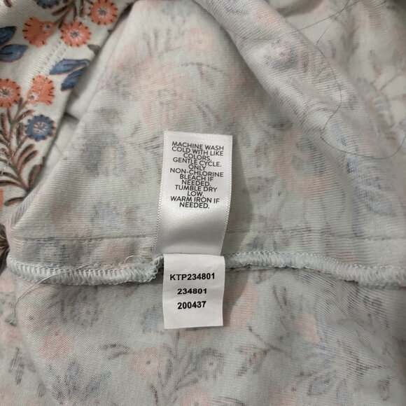 J Jill Pima Cotton 3/4 Sleeve Scoop Neck Tee Floral Size 2X - Picture 9 of 9